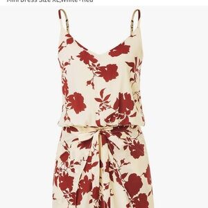 Grace Karin Cream and Red Floral Dress